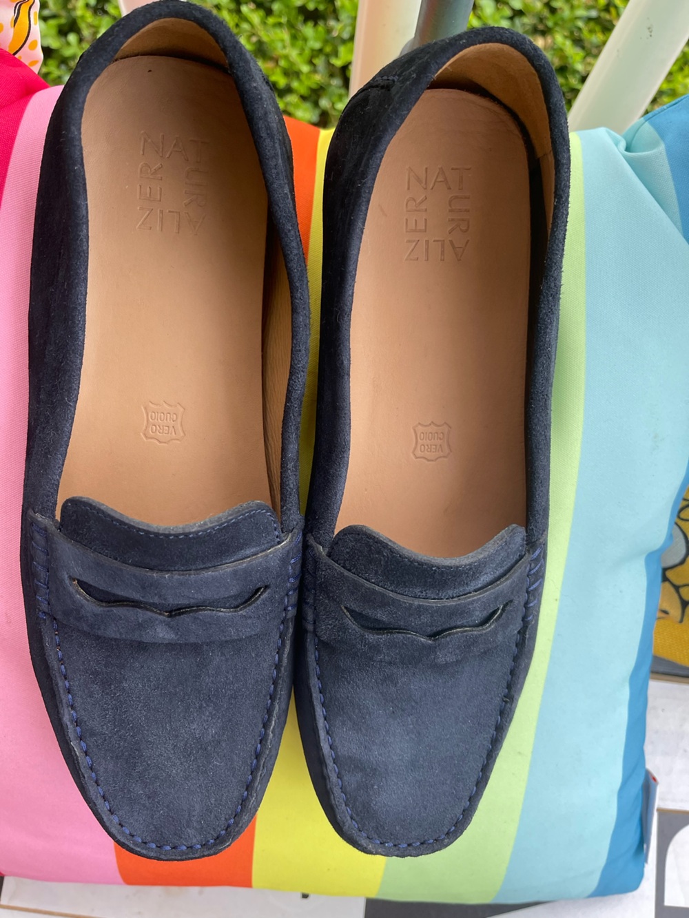 Naturalizer Women's Navy Suede Penny Loafers